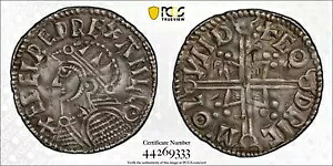 978-1016 イギリス 1 ペニー銀貨 S-1152 エセルレッド II - PCGS XF 詳細|WORLD RESOURCE【KING店】