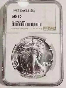 1987 S シルバー イーグルス NGC MS-70|WORLD RESOURCE【KING店】