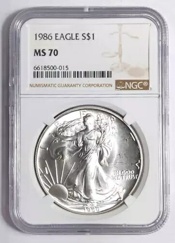 1986 S シルバー イーグルス NGC MS-70