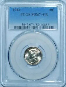 1943 P PCGS MS67+FB フルバンド マーキュリー ダイム｜WORLD RESOURCE【KING店】