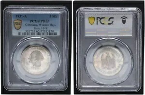 ワイマール 3 ライヒスマルク 1931 A フライヘル フォン シュタイン PP PCGS PR65 104557-｜WORLD RESOURCE【KING店】