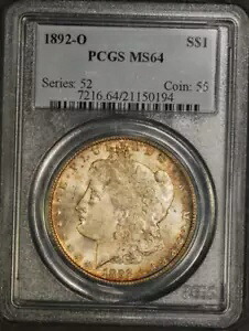 1892 O モーガン シルバー ダラー PCGS MS64 トーン｜WORLD RESOURCE【KING店】