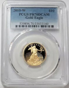 2015 W ゴールド プルーフ PCGS PR 70 DCAM アメリカン イーグル $10 コイン 1/4 オンス|WORLD RESOURCE【KING店】