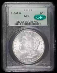 1903年 O モーガン シルバー ダラー OGH PCGS MS-63 CAC