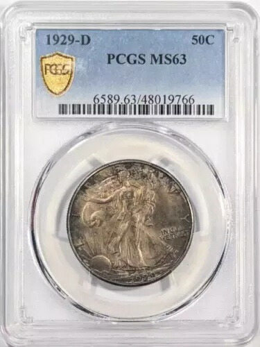 1929年 D ウォーキング リバティ ハーフダラー PCGS MS-63