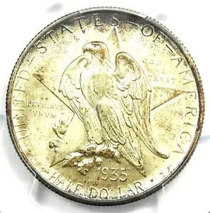 1935 テキサス ハーフダラー 50C - 認定 PCGS MS67+ プラス グレード - 1,500 ドル相当!