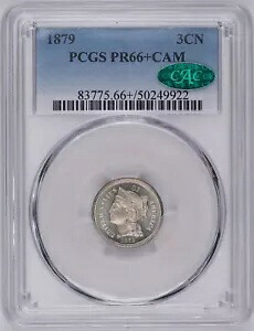 1879 3CN プルーフ 3 セント ニッケル PCGS PR66+ CAM CAC|WORLD RESOURCE【KING店】