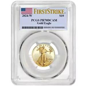 2024-W プルーフ $10 1/4 オンス アメリカン ゴールド イーグル PCGS PR70DCAM FS フラグ ラベル｜WORLD RESOURCE【KING店】