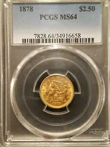 1878 $2.50 ゴールド クォーター イーグル * PCGS MS64 * ミント 286,240 * グレート サーフェス｜WORLD RESOURCE【KING店】