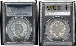 ザクセン 3 マーク 1909-E フリードリヒ王アウグスト PCGS PR65 プルーフ 116143|WORLD RESOURCE【KING店】