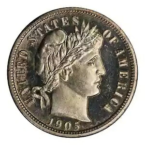 1905 バーバー ダイム PCGS PR64 CAM｜WORLD RESOURCE【KING店】