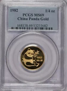 1982 ゴールドパンダ 1/4 オンスPCGS MS69