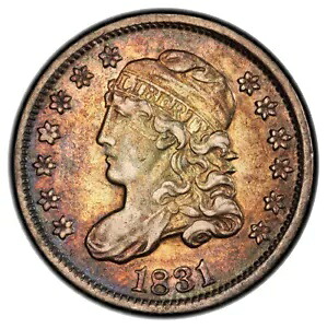 1831 H10C LM-2 キャップド バスト ハーフダイム PCGS XF45 (CAC) 358,875円