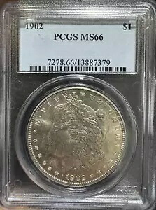 1902 P モルガン シルバー ダラー PCGS MS-66