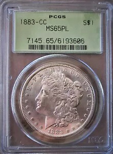 1883 CC モーガン シルバー ドル PCGS MS 65 PL OGH|WORLD RESOURCE【KING店】