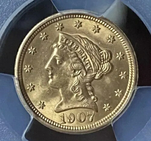 1907 ゴールド $2.50 リバティ PCGS MS64｜WORLD RESOURCE【KING店】