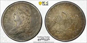 PCGS AU55 1837-P キャップドバスト ハーフシルバー認定 50c スタニング コイン S2｜WORLD RESOURCE【KING店】