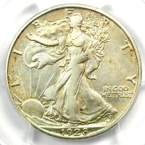 1928-S ウォーキング リバティ ハーフダラー 50C - 認定 PCGS AU 詳細 - 希少な日付!