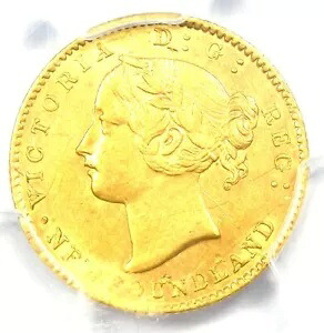 1870 カナダ ニューファンドランド ビクトリア ゴールド $2 コイン - PCGS 未流通 詳細 UNC MS