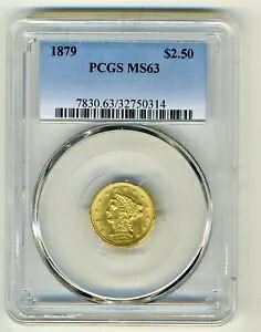 1879 リバティヘッド 2.5 ドル クォーター イーグル ゴールド PCGS MS63