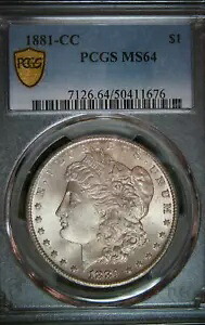 1881 CC シルバー モルガン ドル PCGS MS 64｜WORLD RESOURCE【KING店】