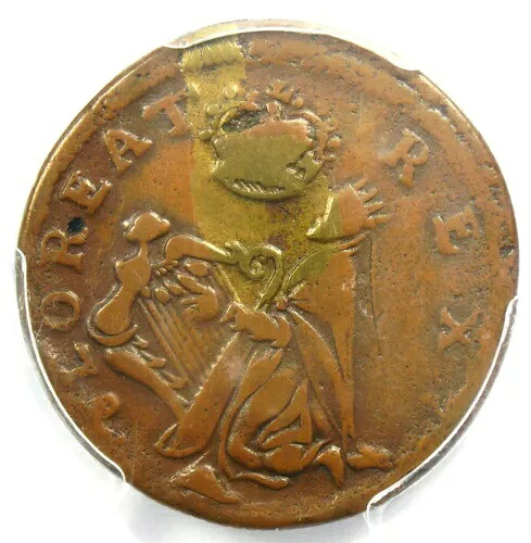 1670 ニュージャージー セント パトリック ファーシング コロニアル コイン 1/4P - PCGS VF25 - 1650 ドル相当｜WORLD RESOURCE【KING店】