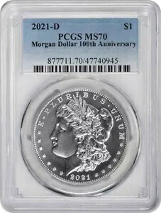 2021-D モーガン シルバー ダラー MS70 PCGS|WORLD RESOURCE【KING店】