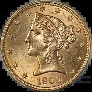 1900 リバティ ゴールド $5 PCGS MS63 グレート アイ アピール ストロング ストライク|WORLD RESOURCE【KING店】