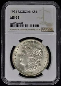 1921 MORGAN モーガン ドル S$1 NGC MS64｜WORLD RESOURCE【KING店】
