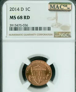 2014 D リンカーン ロゴ セント シールド NGC MS68 RD PQ MAC スポットレス 2 微細のみ。｜WORLD RESOURCE【KING店】
