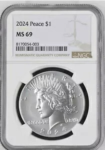 2024年ピースシルバーダラーNGC MS69イーグルブラウンラベル!!｜WORLD RESOURCE【KING店】