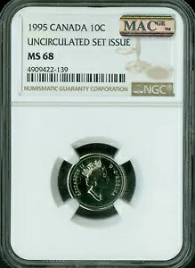 1995 カナダ 10 セント NGC MS68 PQ 2ND 最高級グレード MAC スポットレス。｜WORLD RESOURCE【KING店】