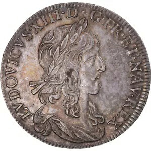 [#1174313] フランス、ルイ 13 世、1/2 ?cu、1er poin?on de Warin、1642 年、パリ、シル、 436,040円