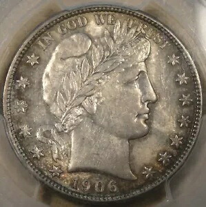 1906-S 理容室 ハーフダラー 50c PCGS 認定 AU55