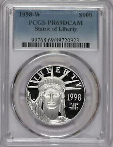 1998-W プラチナ 自由の女神 1 オンス$100 PCGS PR69 ディープカメオ｜WORLD RESOURCE【KING店】
