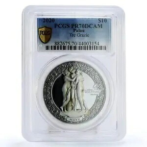 パラオ 10 ドル永遠の彫刻トレ グラツィエ 三美神 PR70 PCGS コイン 2020｜WORLD RESOURCE【KING店】