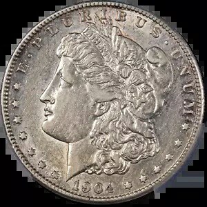 1904-S モーガン シルバー ダラー PCGS AU50 キー デイト グレート アイ アピール ストロング ストライク