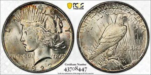1927 D PCGS MS64 平和銀ドル