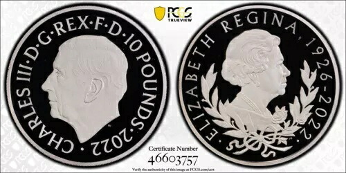 2022 英国女王エリザベス 2 世記念キング チャールズ 3 世 10 オンス PCGS PR69 ミント 1000｜WORLD RESOURCE【KING店】