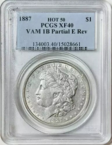 1887 P モーガン シルバー ダラー PCGS XF-40 VAM 1B