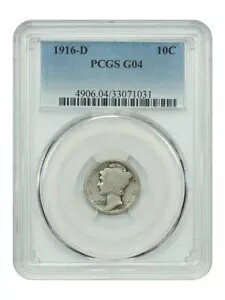 1916-D 10C PCGS G4
