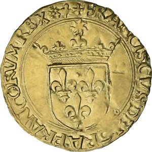 [#1270073] フランス、フランソワ・イエール、エキュ・ドール・オ・ソレイユ、1519年以降、リヨン、5thタイプ、
