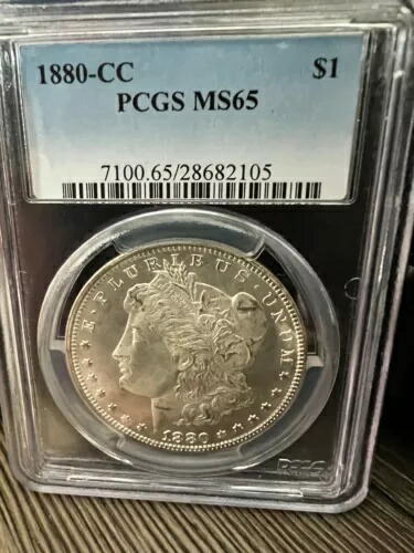 1880 CC モーガン シルバー ダラー PCGS MS65 美しいコイン