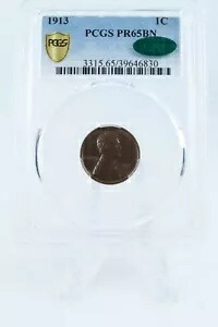 1913-P PCGS PR65BN リンカーン ウィート セント プルーフ 1C