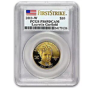 2011-W 1/2 オンス プルーフ ゴールド ルクレティア ガーフィールド PR-69 PCGS (FS)