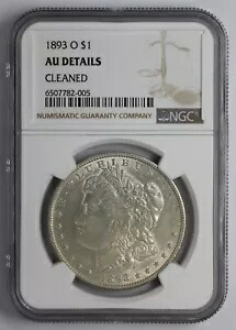 1893 O モーガン シルバー ダラー NGC AU 詳細クリーニング済み