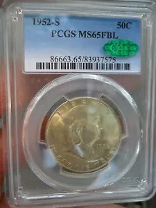 1952 S フランクリン ハーフ PCGS MS65 FBL CAC