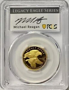 2021 クック諸島 1/4 オンス ゴールド レガシー イーグル PCGS PR-70 FDI DCAM M.レーガン サイン