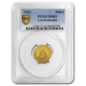 1933 チェコスロバキア ゴールド 1 ダカット MS-62 PCGS
