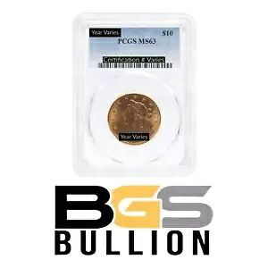 $10 ゴールド リバティ イーグル - PCGS MS63 - ランダム日付｜WORLD RESOURCE【KING店】